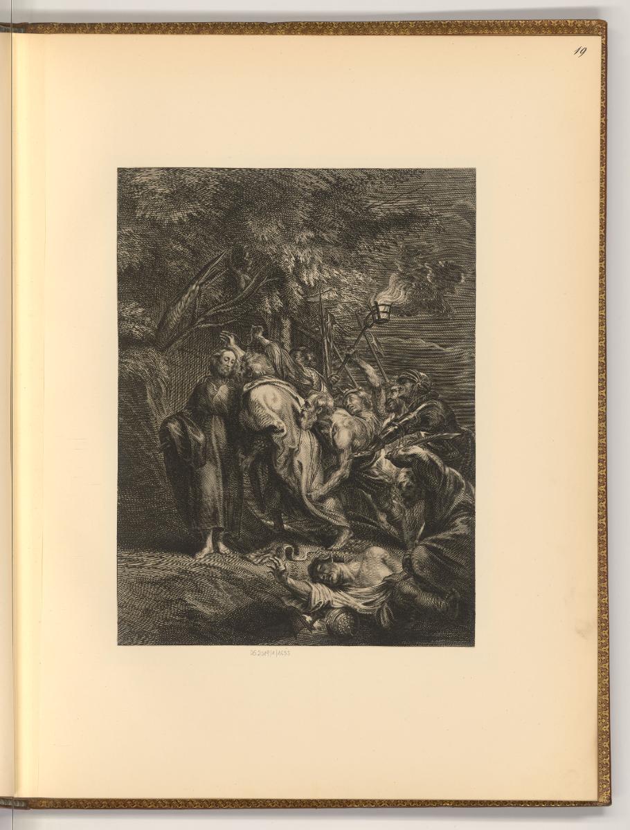 Antoine van Dyck Vol. II. Pièces par différens graveurs du XVIIe. Siecle, Gefangennahme Christi…
