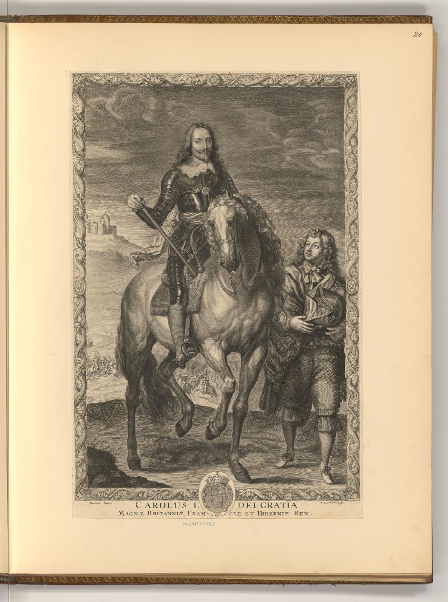Antoine van Dyck, Vol. IV. Portraits par des graveurs du XVIIe. Siecle, Reiterporträt Karl I., …