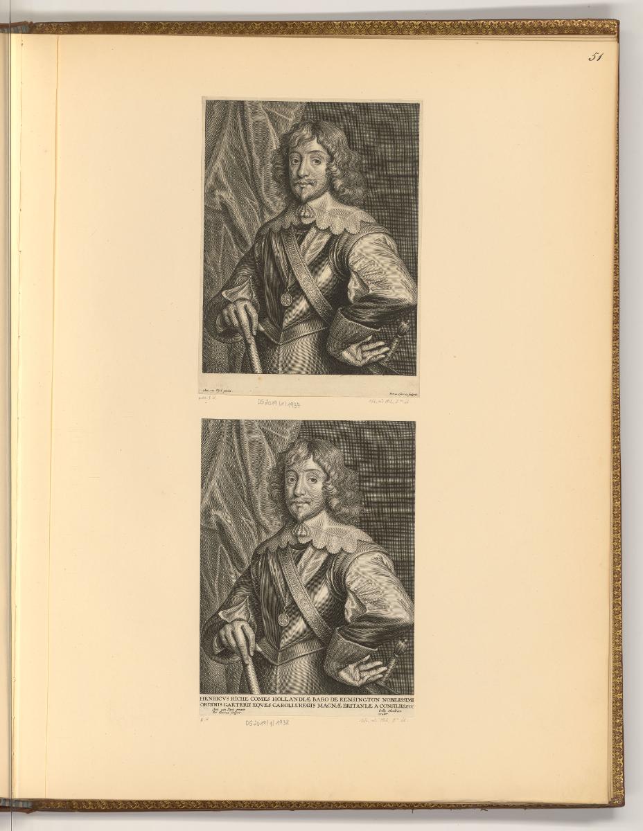 Antoine van Dyck, Vol. IV. Portraits par des graveurs du XVIIe. Siecle, Porträt Henry Rich, Inv…