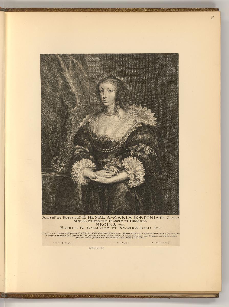 Antoine van Dyck, Vol. IV. Portraits par des graveurs du XVIIe. Siecle, Porträt Henrietta Maria…