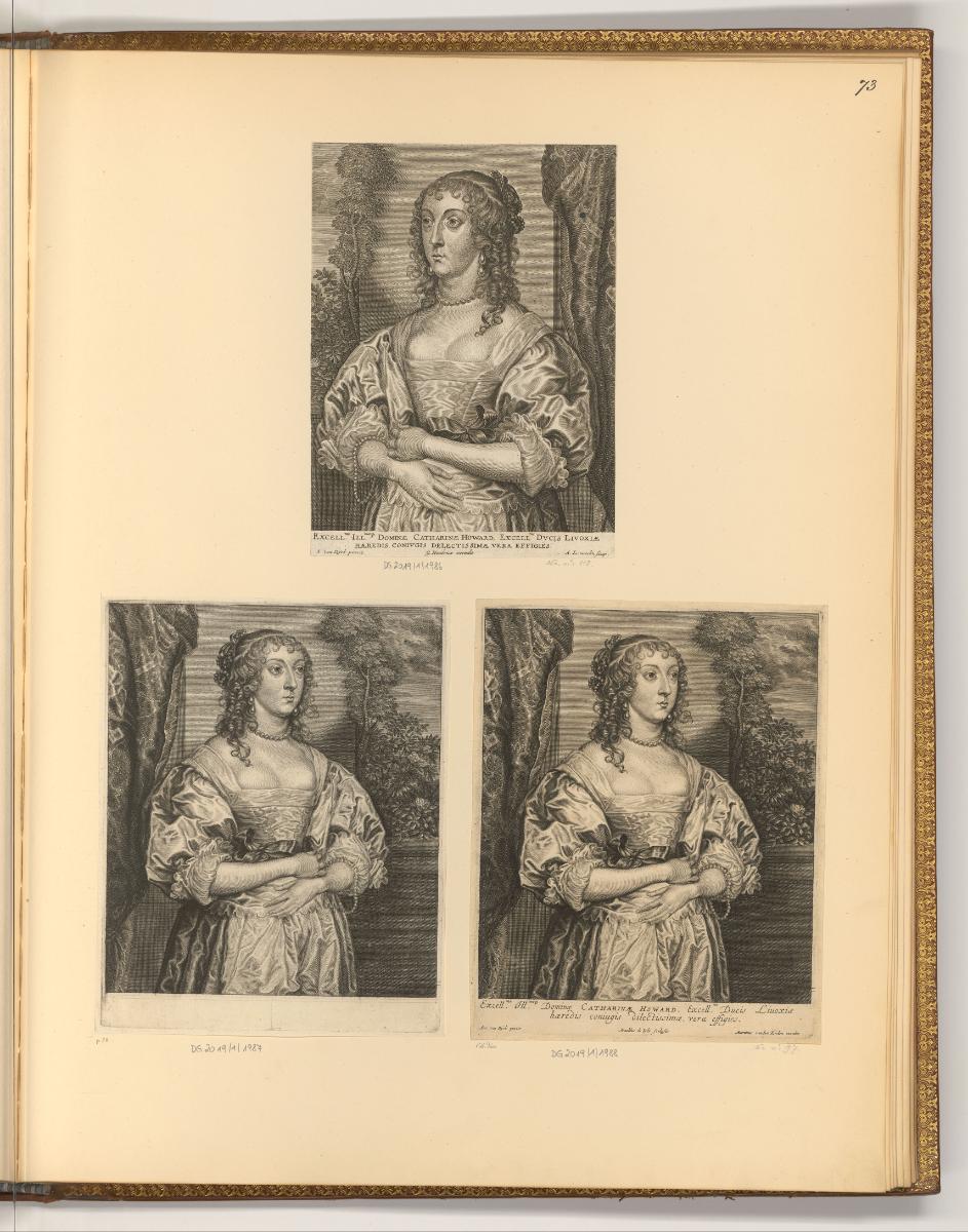 Antoine van Dyck, Vol. IV. Portraits par des graveurs du XVIIe. Siecle, Porträt Catherine Howar…