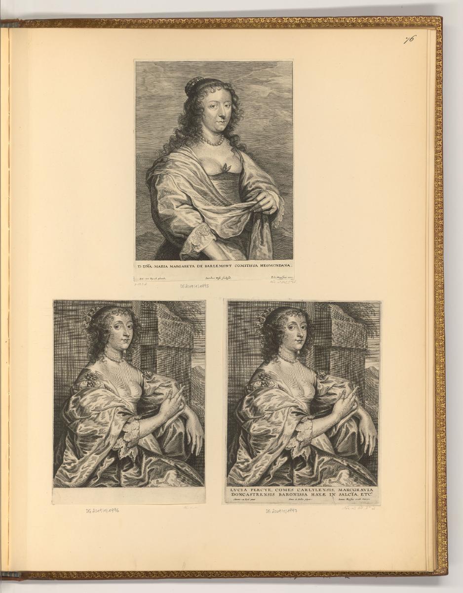 Antoine van Dyck, Vol. IV. Portraits par des graveurs du XVIIe. Siecle, Porträt Marie-Marguerit…