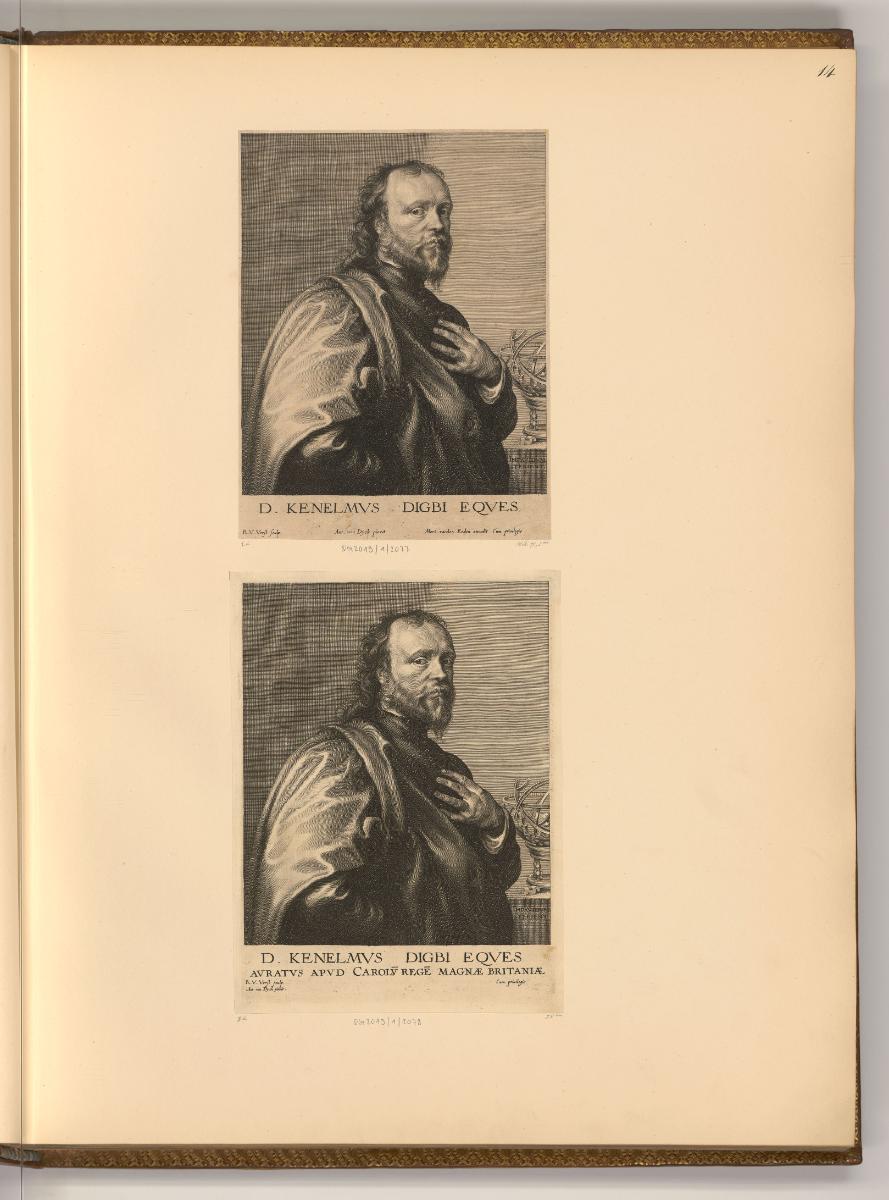 Antoine van Dyck Vol. V. Portraits par des graveurs du XIIe. Siècle., Porträt Kenelm Digby, Inv…