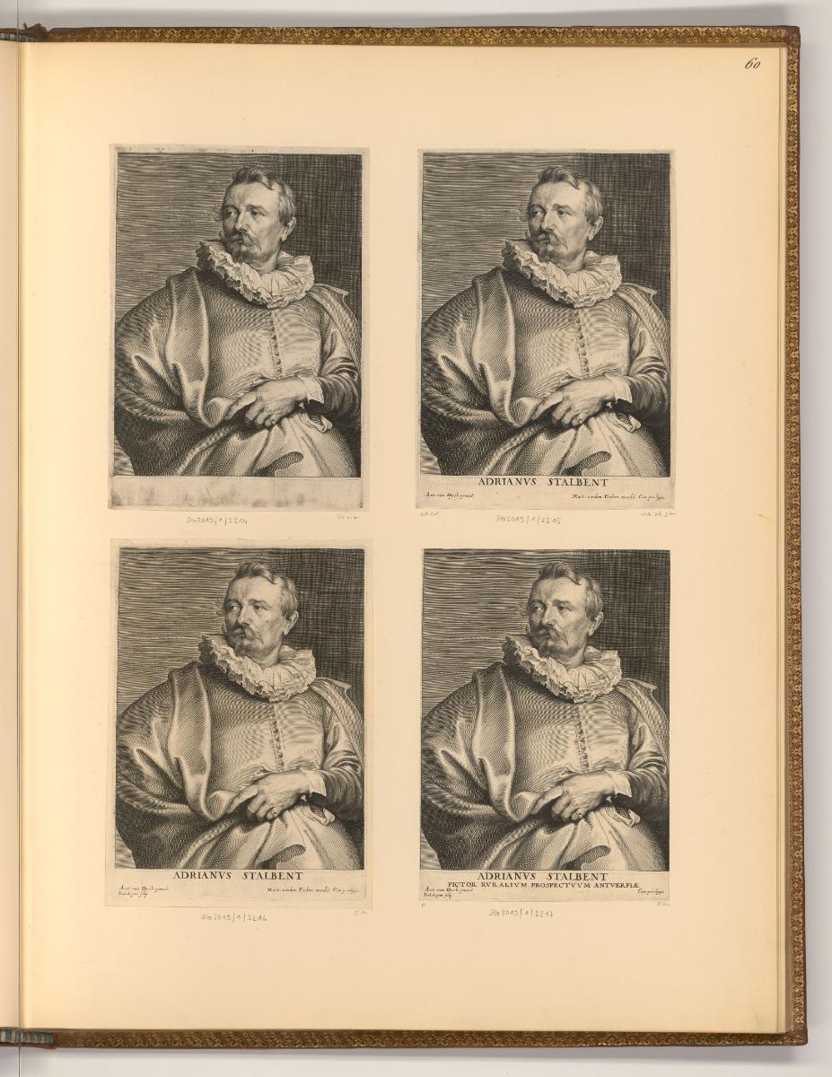 Antoine van Dyck Vol. V. Portraits par des graveurs du XIIe. Siècle., Porträt Adriaen van Stalb…