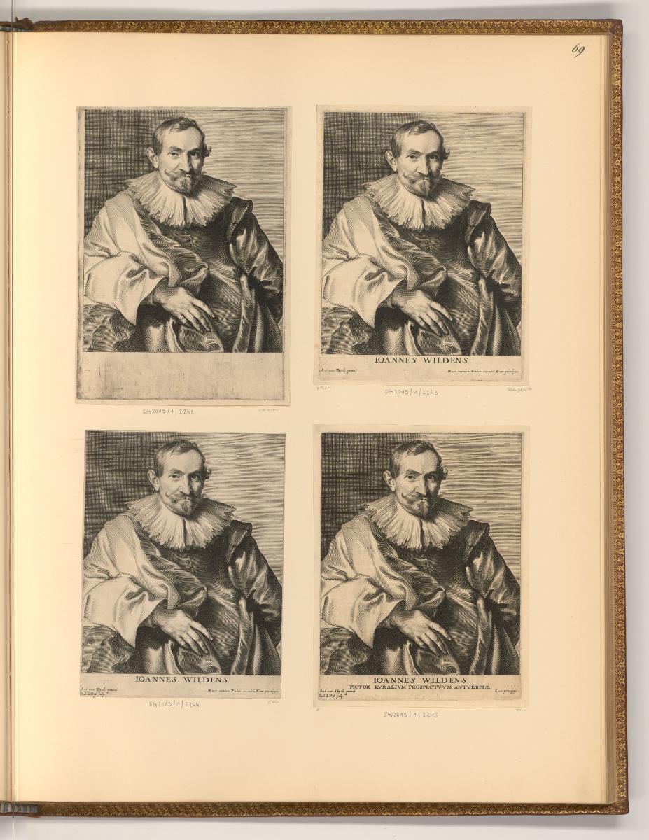 Antoine van Dyck Vol. V. Portraits par des graveurs du XIIe. Siècle., Porträt Jan Wildens, Inv.…
