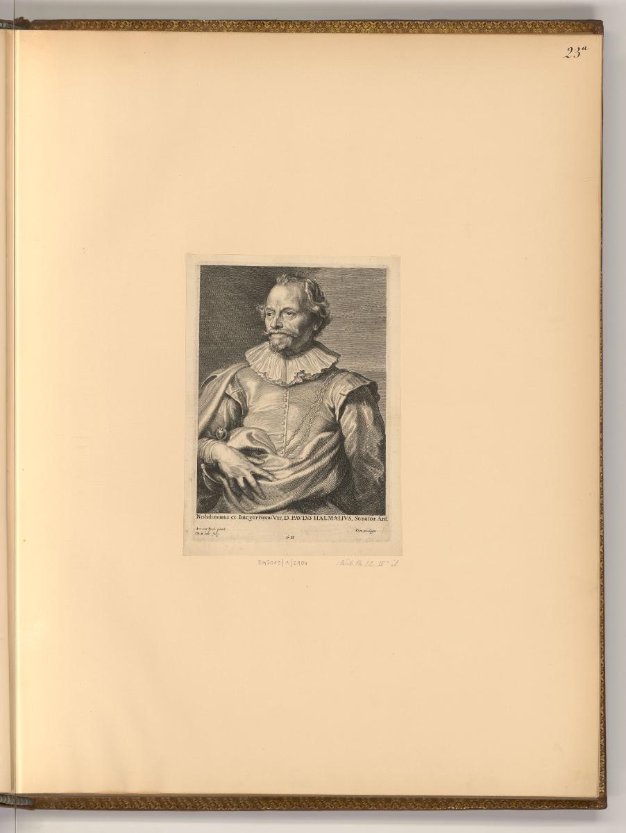 Antoine van Dyck Vol. V. Portraits par des graveurs du XIIe. Siècle., Porträt Paulus van Halmal…