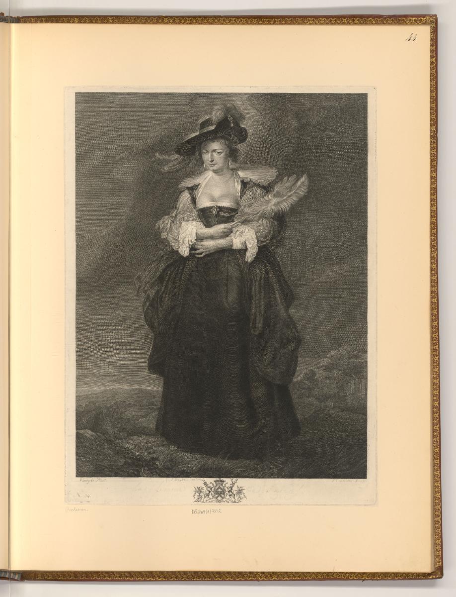 Antoine van Dyck Vol. VI., Portraits par des graveurs du XVIIIe. Siècle., Porträt Helena Fourme…
