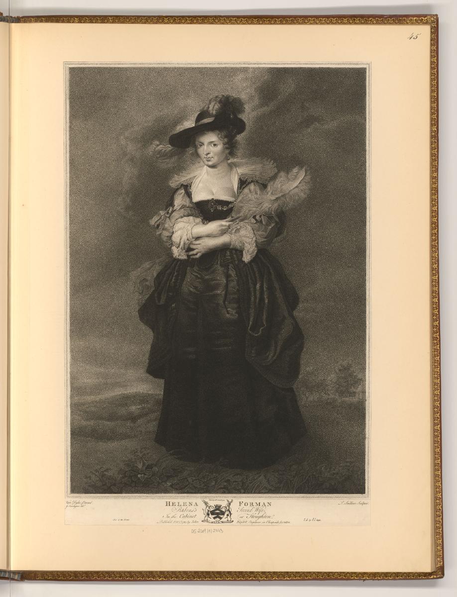 Antoine van Dyck Vol. VI., Portraits par des graveurs du XVIIIe. Siècle., Porträt Helena Fourme…