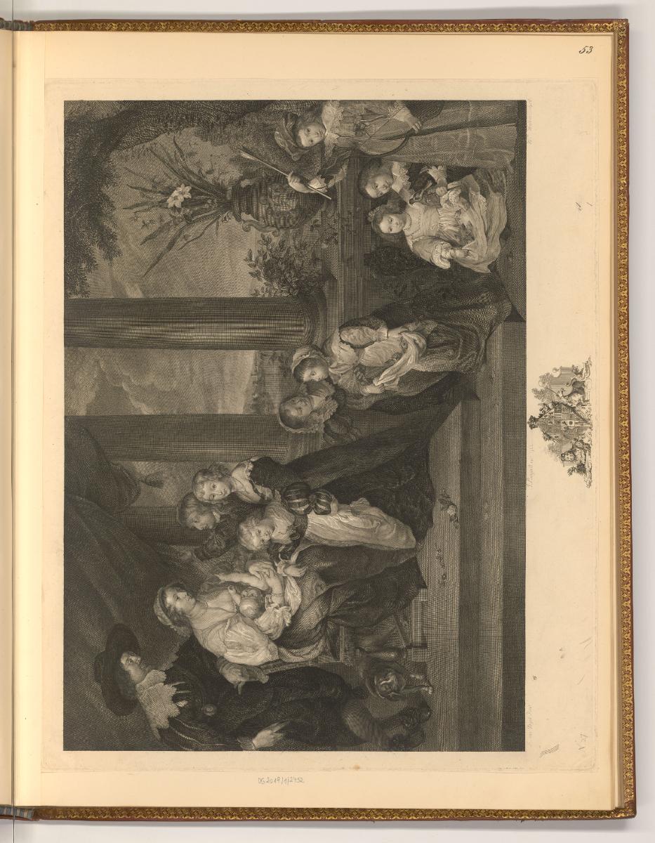 Antoine van Dyck Vol. VI., Portraits par des graveurs du XVIIIe. Siècle., Porträt Balthazar Ger…