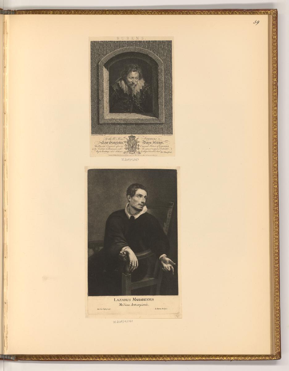 Antoine van Dyck Vol. VI., Portraits par des graveurs du XVIIIe. Siècle., Porträt Peter Paul Ru…