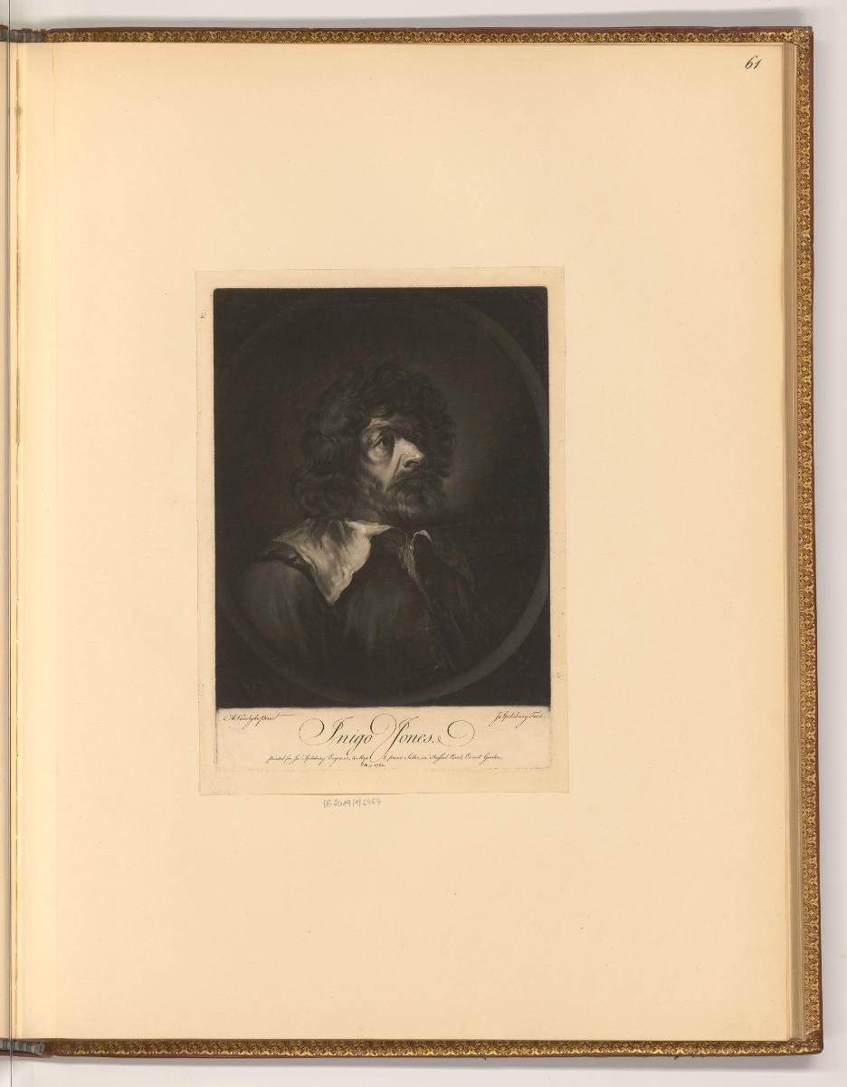Antoine van Dyck Vol. VI., Portraits par des graveurs du XVIIIe. Siècle., Porträt Inigo Jones, …