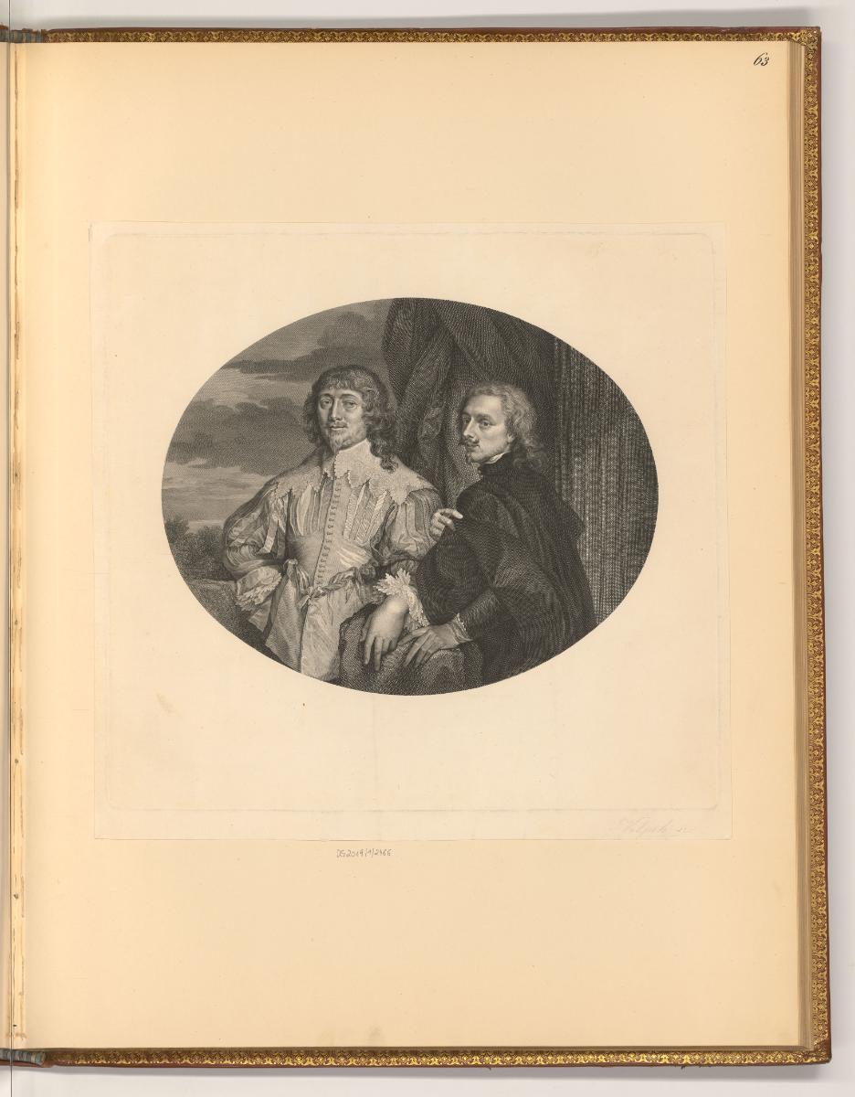Antoine van Dyck Vol. VI., Portraits par des graveurs du XVIIIe. Siècle., Doppelporträt mit Ant…