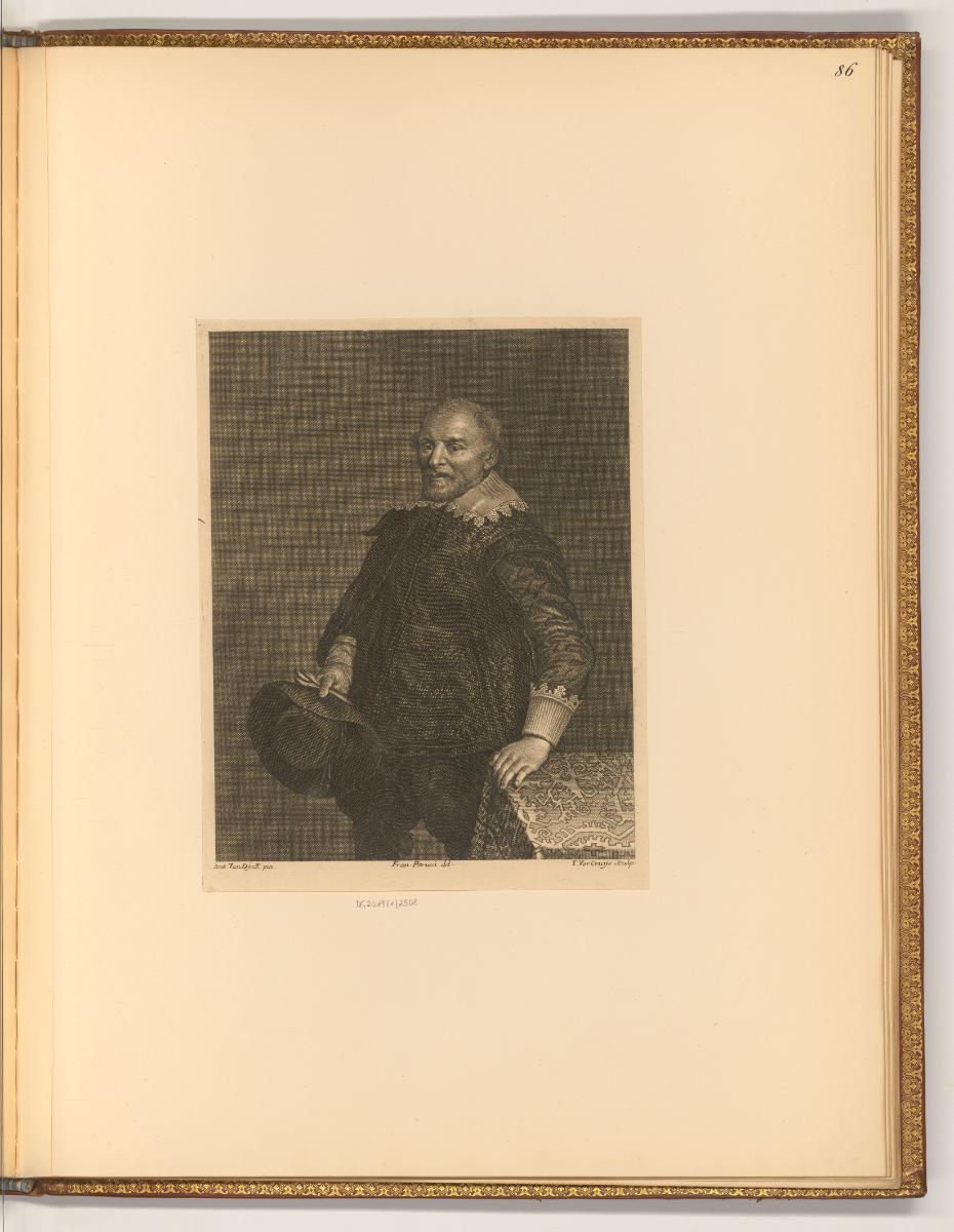 Antoine van Dyck Vol. VI., Portraits par des graveurs du XVIIIe. Siècle., Porträt eines unbekan…