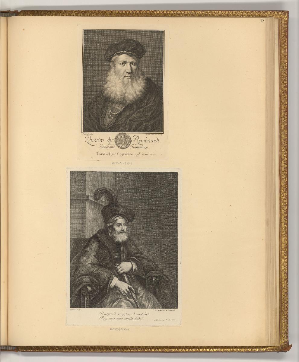 Rembrandt. Piéces gravées par différens maitres sur les dessins et les tableaux de Rembrandt. V…
