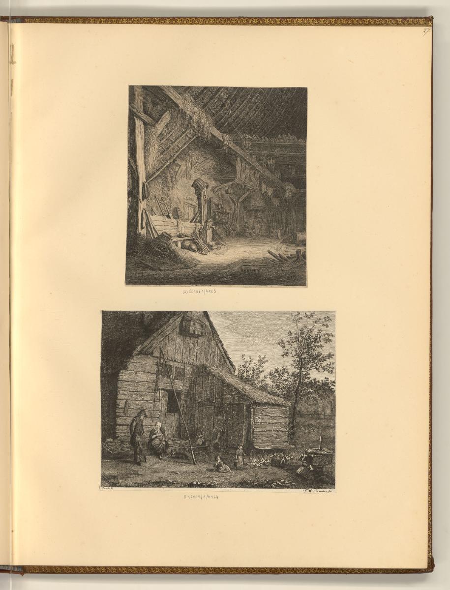 Adrian et Isaak van Ostade, Ein Bauer und seine Frau sitzen am Kamin; Die Hütte, Inv. Nr.: Holl…