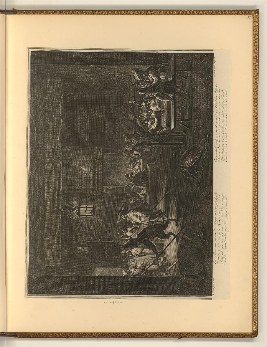 David Teniers. Vol. I., Interieur mit Kamin und Affen beim Kartenspiel, Inv. Nr.: Holland nach …