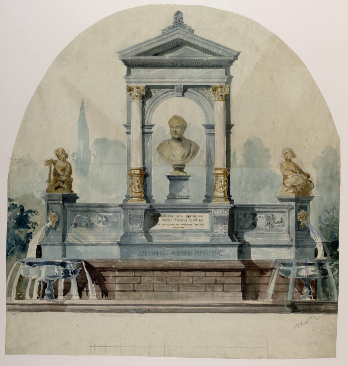 Rudolf Weyr, Skizzenblatt: Denkmal, Inv. Nr.: 30272/57