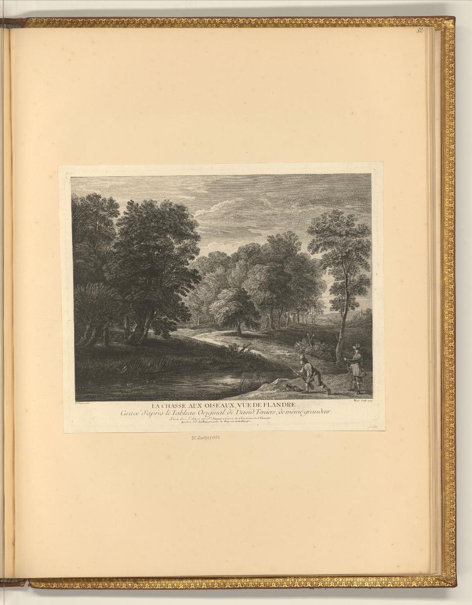 David Teniers Vol. II., Flämische Landschaft mit Entenjagd, Inv. Nr.: Holland nach Sektionen II…