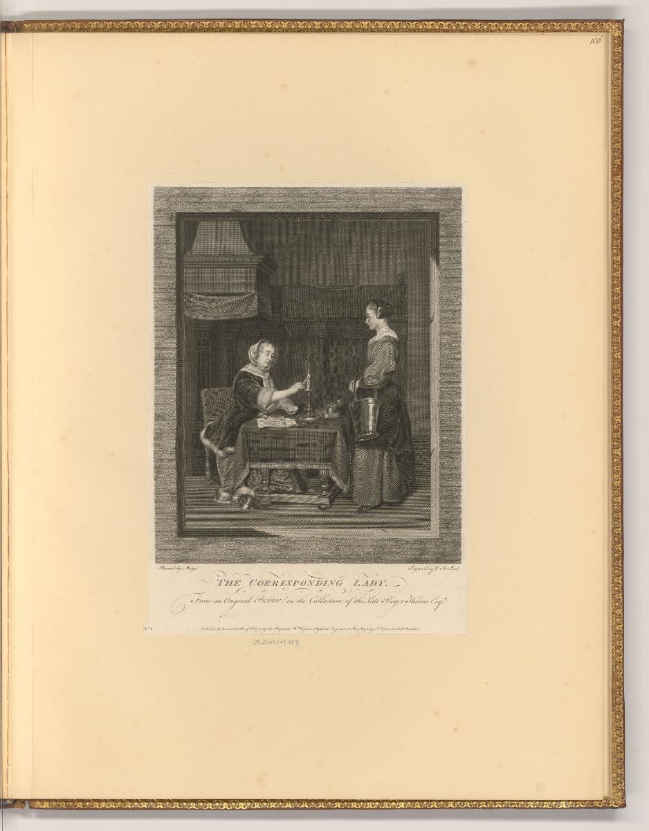 Gerard Terburg. Gerard Douw. Gabriel Metzu., Eine Dame erwärmt das Siegelwachs für einen Brief,…