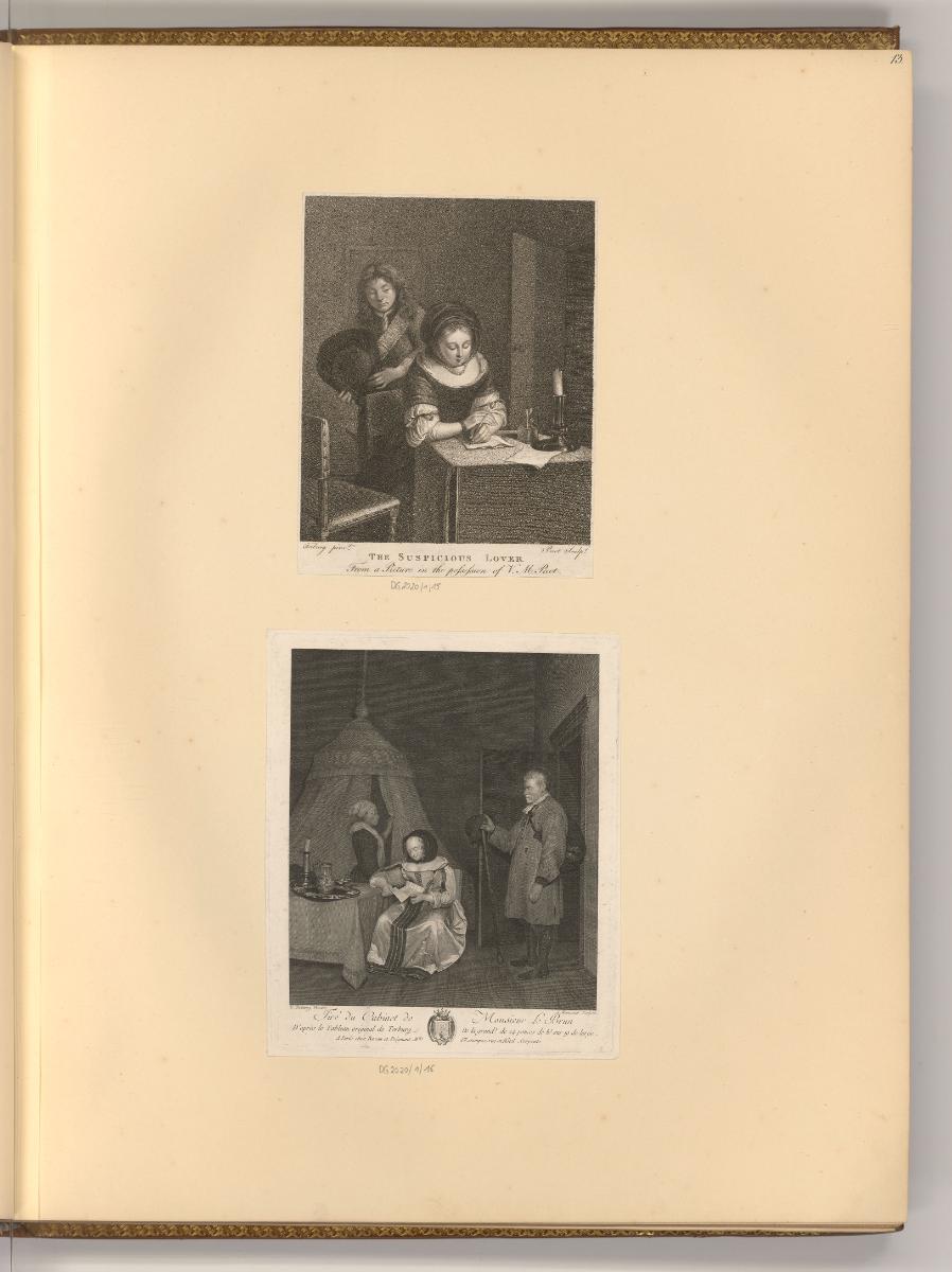 Gerard Terburg. Gerard Douw. Gabriel Metzu., The Suspicious Lover; Interieur mit Frau, Zofe und…