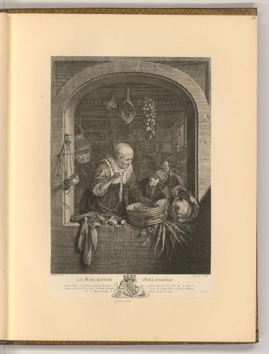Gerard Terburg. Gerard Douw. Gabriel Metzu., Die holländische Verkäuferin, Inv. Nr.: Holland na…