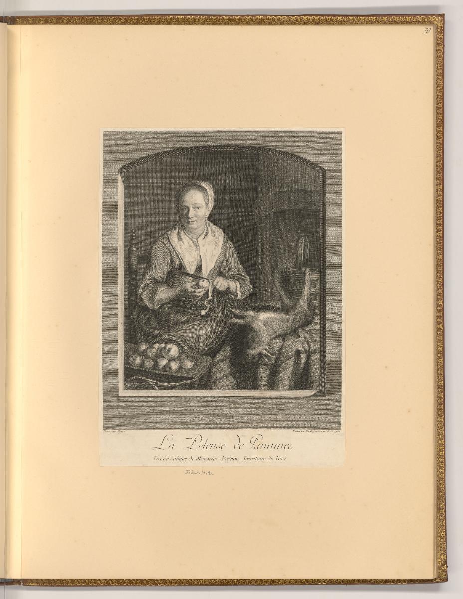 Gerard Terburg. Gerard Douw. Gabriel Metzu., Die Apfelschälerin, Inv. Nr.: Holland nach Sektion…