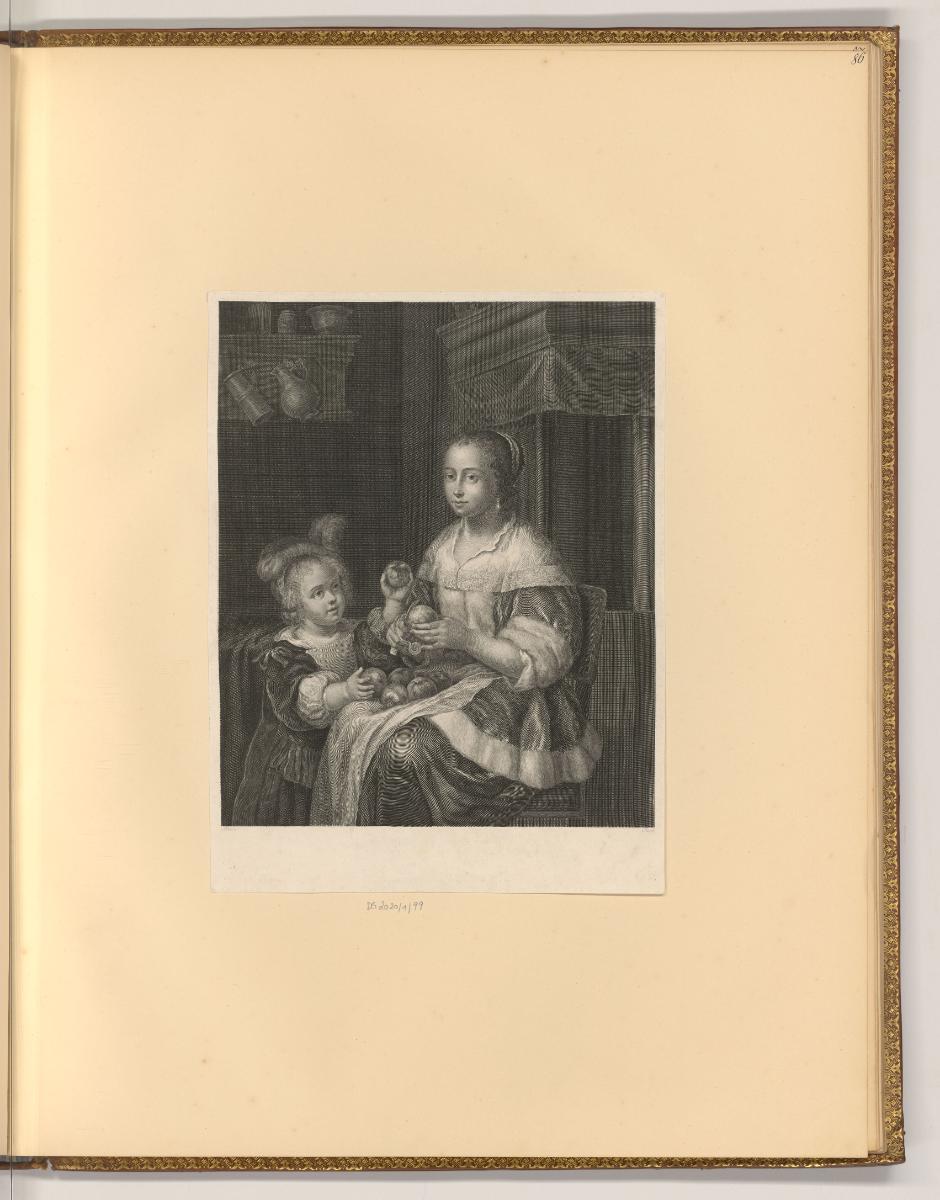 Gerard Terburg. Gerard Douw. Gabriel Metzu., Die Apfelschälerin, Inv. Nr.: Holland nach Sektion…