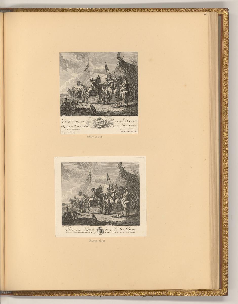 Philippe Wouwermans Vol. I., Feldlager mit feiernden Soldaten, Inv. Nr.: Holland nach Sektionen…