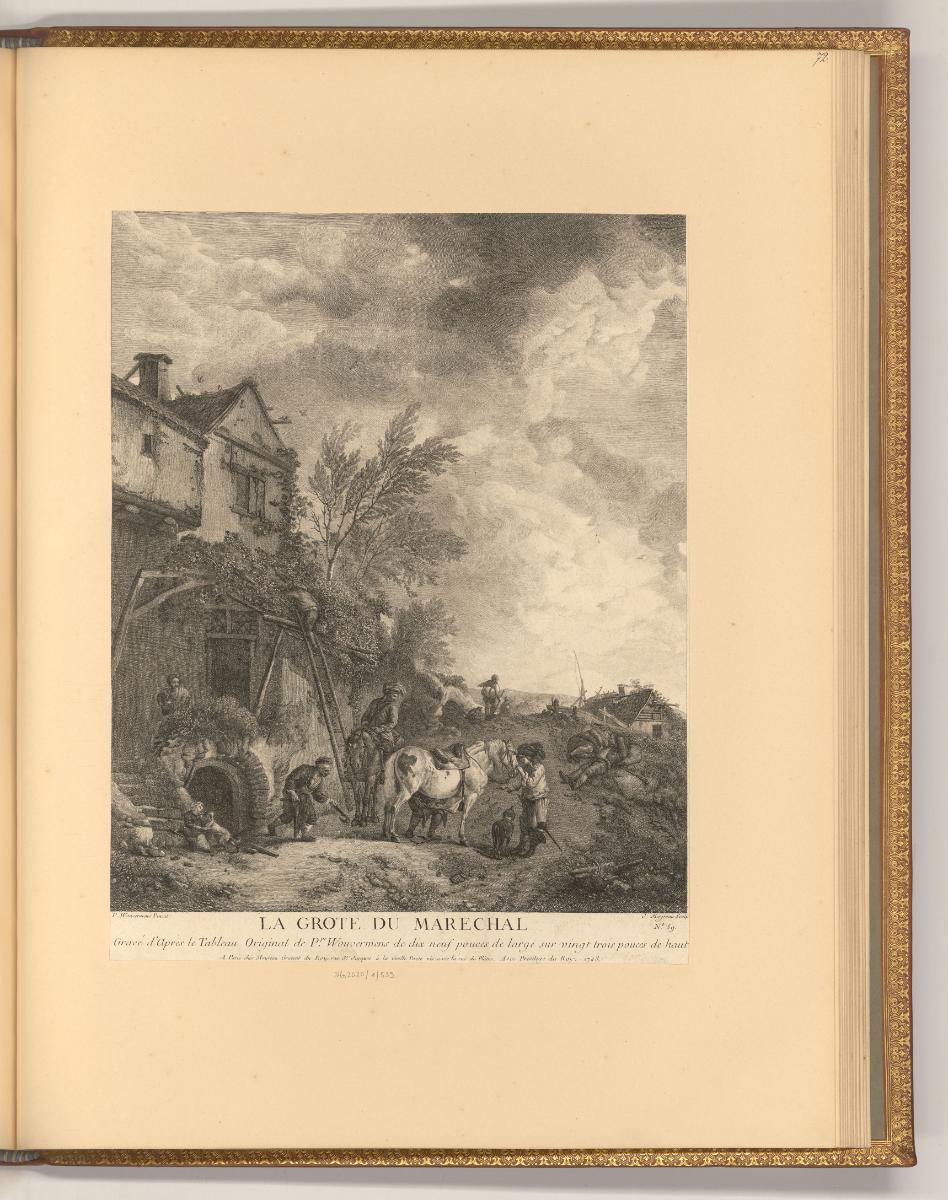 Philippe Wouwermans Vol. II., La grote du marechal, Inv. Nr.: Holland nach Sektionen II/58, H/I…