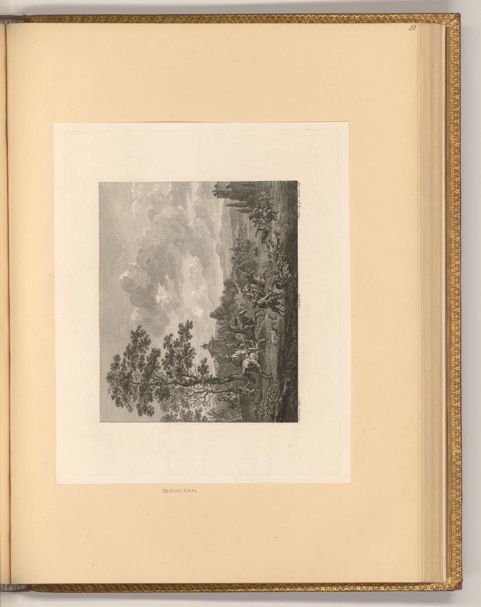 Philippe Wouwermans Vol. III., Landschaft mit Hirschjagd, Inv. Nr.: Holland nach Sektionen II/5…