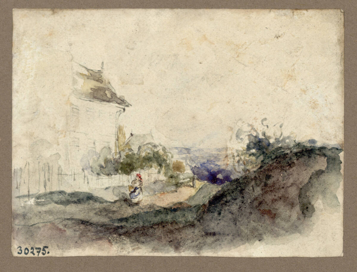Landschaftsskizze, Peter Fendi, 1840