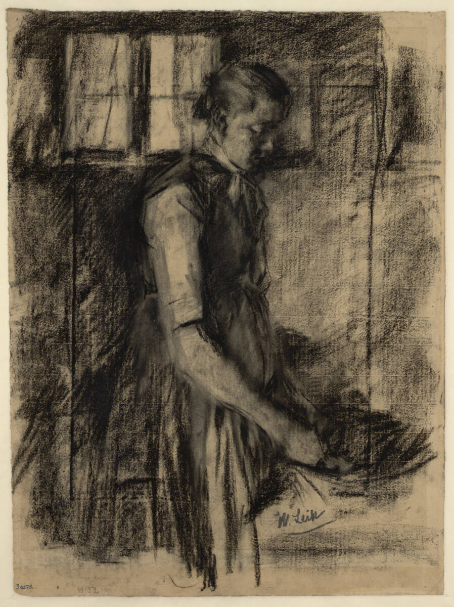 Die "Malresl" in der Küche, Wilhelm Leibl, 1898