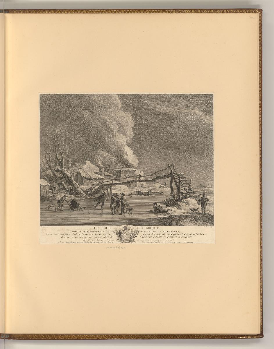 Nicolas Berghem. Vol. II., Schlittschuhläufer bei einem Kalkofen, Inv. Nr.: Holland nach Sektio…