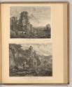 Nicolas Berghem. Vol. II., Landschaft mit Ruine und Schäferin; Schäferpaar bei Felsruine mit Wa…