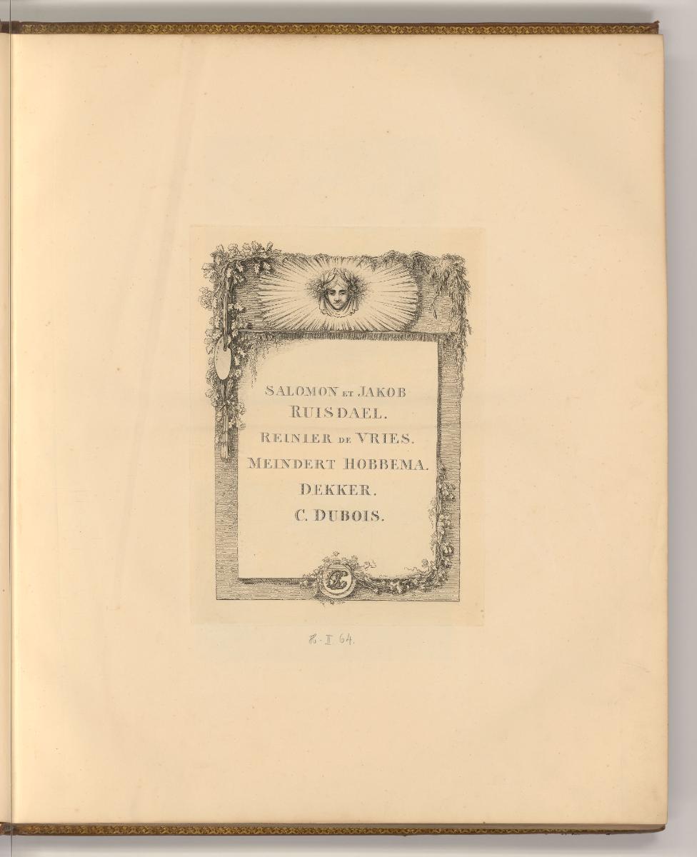 Salomon et Jakob Ruisdael. Reinier de Vries. Meindert Hobbema. Dekker. C. Dubois., Salomon et J…
