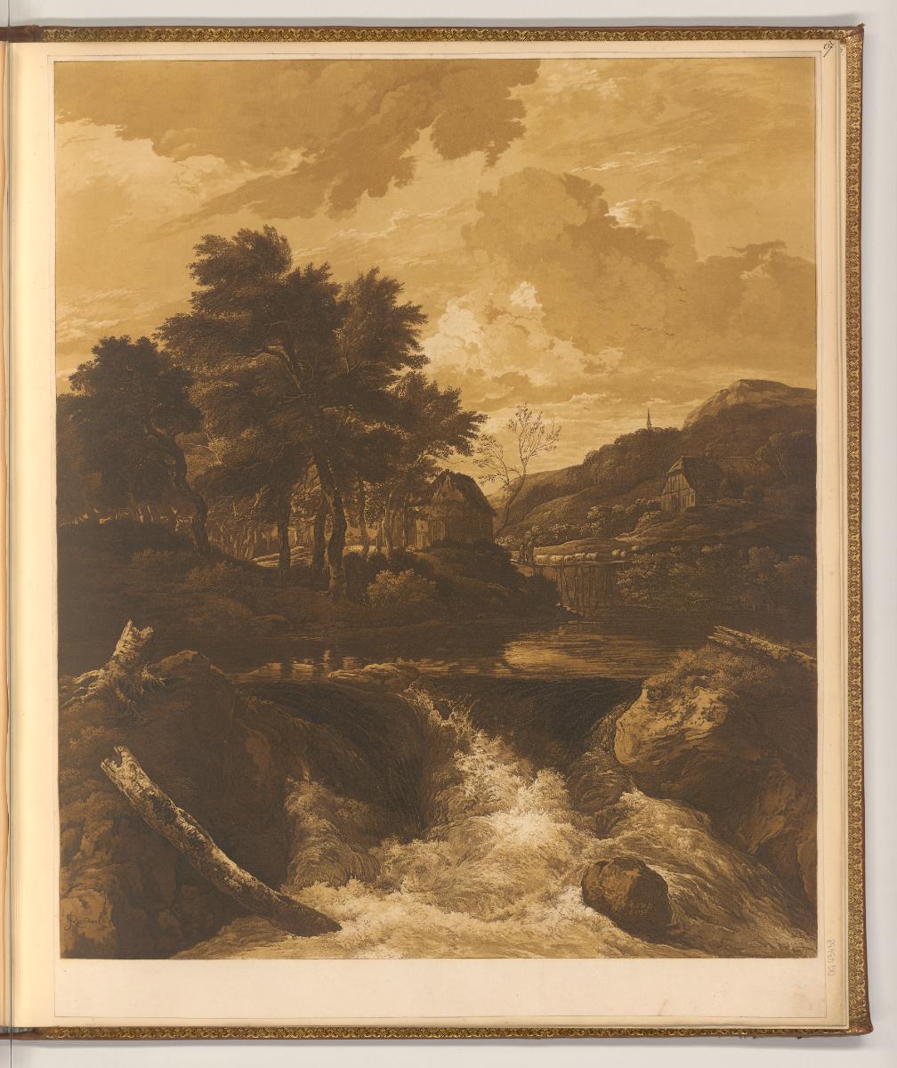 Salomon et Jakob Ruisdael. Reinier de Vries. Meindert Hobbema. Dekker. C. Dubois., Der Wasserfa…