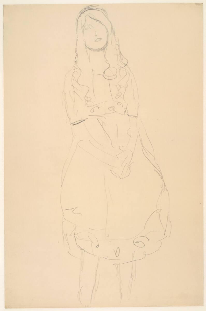 Studie für „Bildnis Mäda Primavesi”, Gustav Klimt, 1912–1913