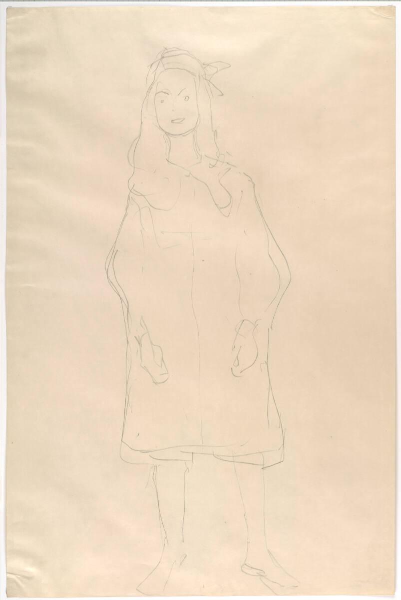 Studie für „Bildnis Mäda Primavesi”, Gustav Klimt, 1912–1913