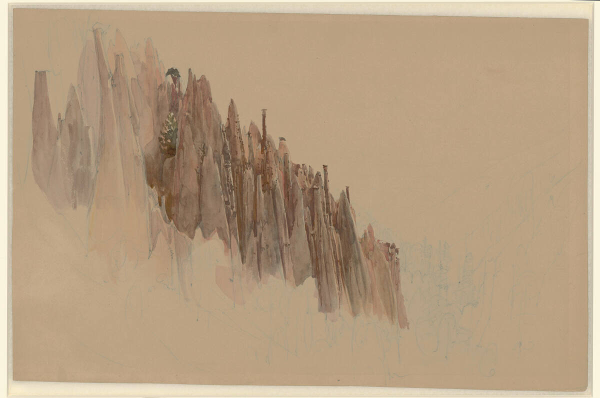 Erdpyramiden am Ritten bei Bozen, Thomas Ender, 1839