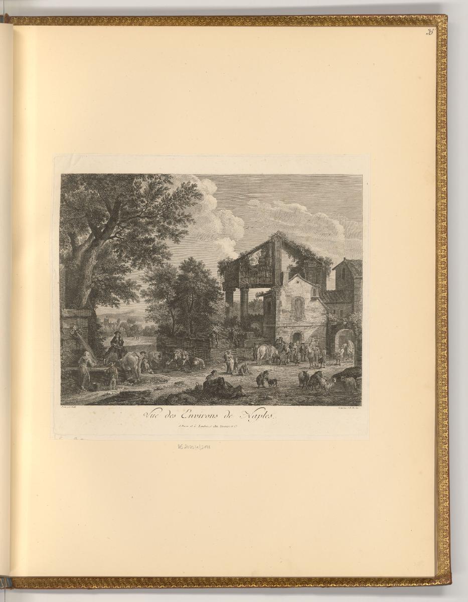 F. Monaville. R. Brakenburg. J. Verkolie. P. van Bloemen. et autres, Vue des environs de Naples…