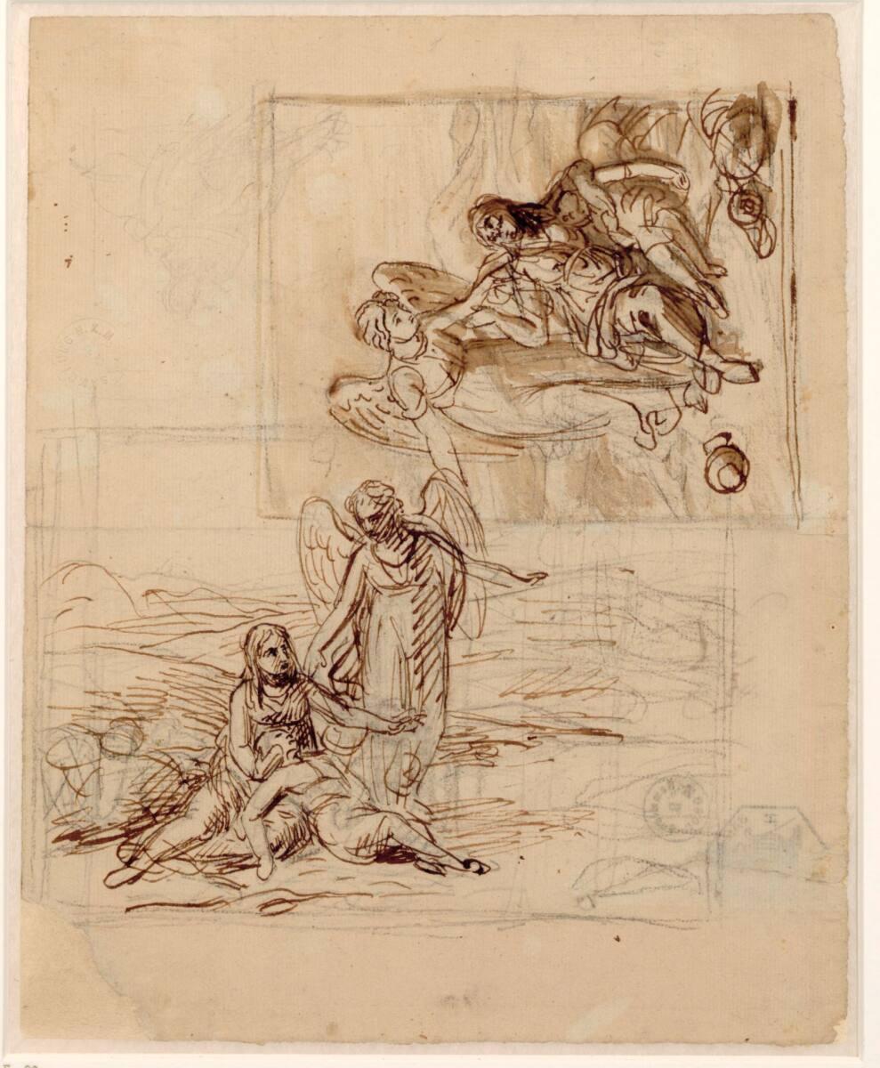 George Francis Joseph, Studien von Hagar und dem Engel, Inv. Nr.: 30547r