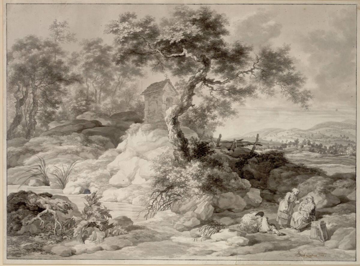 Jacob Matthias Schmutzer, Gegend bei Gablitz unter der Riederburg, Inv. Nr.: 30581