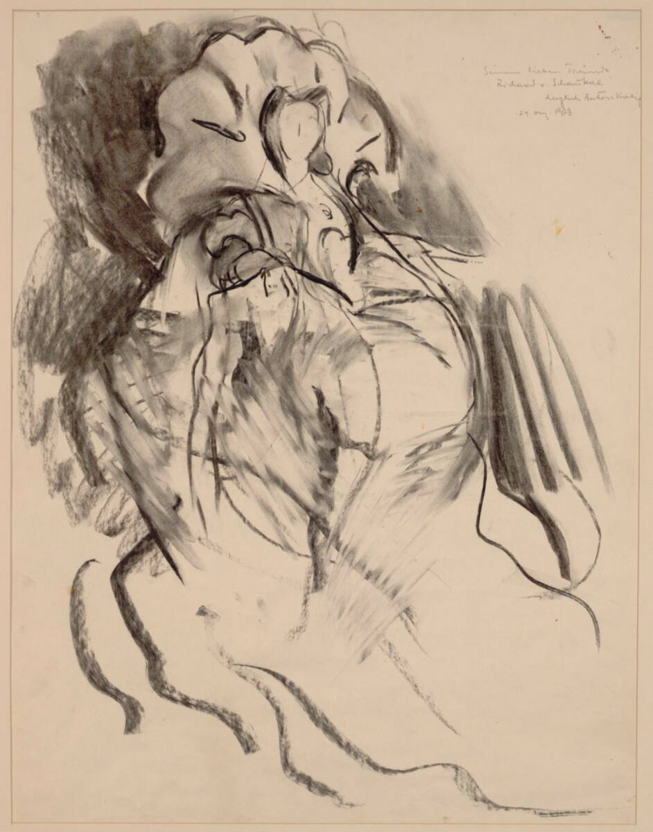 Studie einer Rokokodame, Anton Kolig, 1923