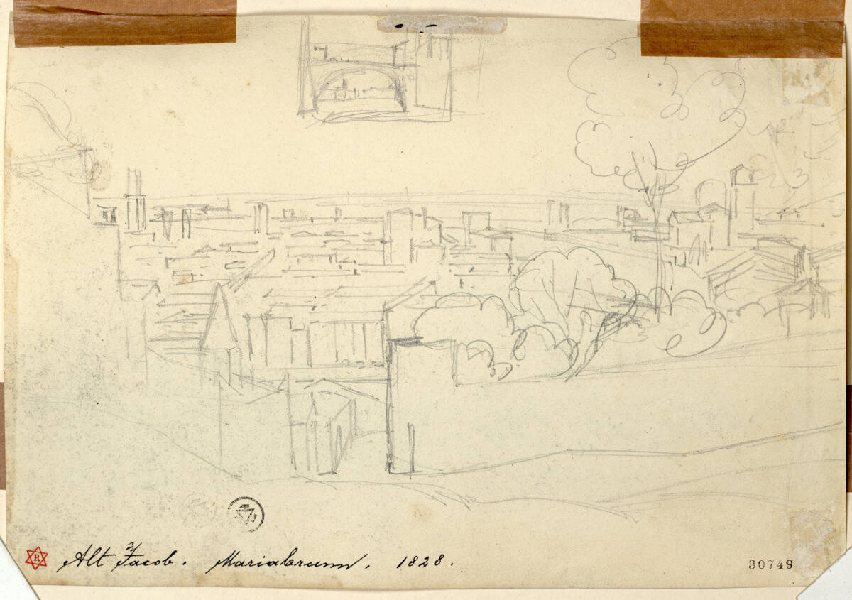 Ansicht von Maria Brunn vom Süden, Jakob Alt, 1828