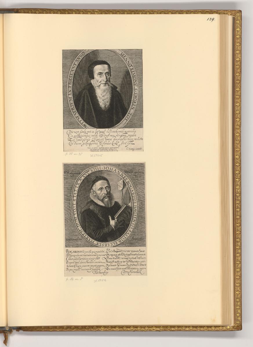 Esias en Jan van den Velde, Porträt Menno Simons; Johannes Bogaert, Inv. Nr.: Holland nach Sekt…