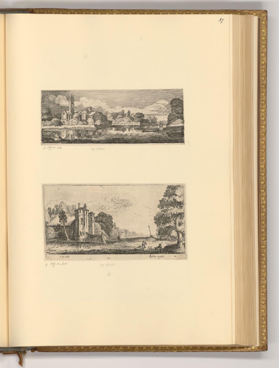 Esias en Jan van den Velde, Landschaft mit Kloster; Landschaft mit zwei Türmen, Inv. Nr.: Holla…