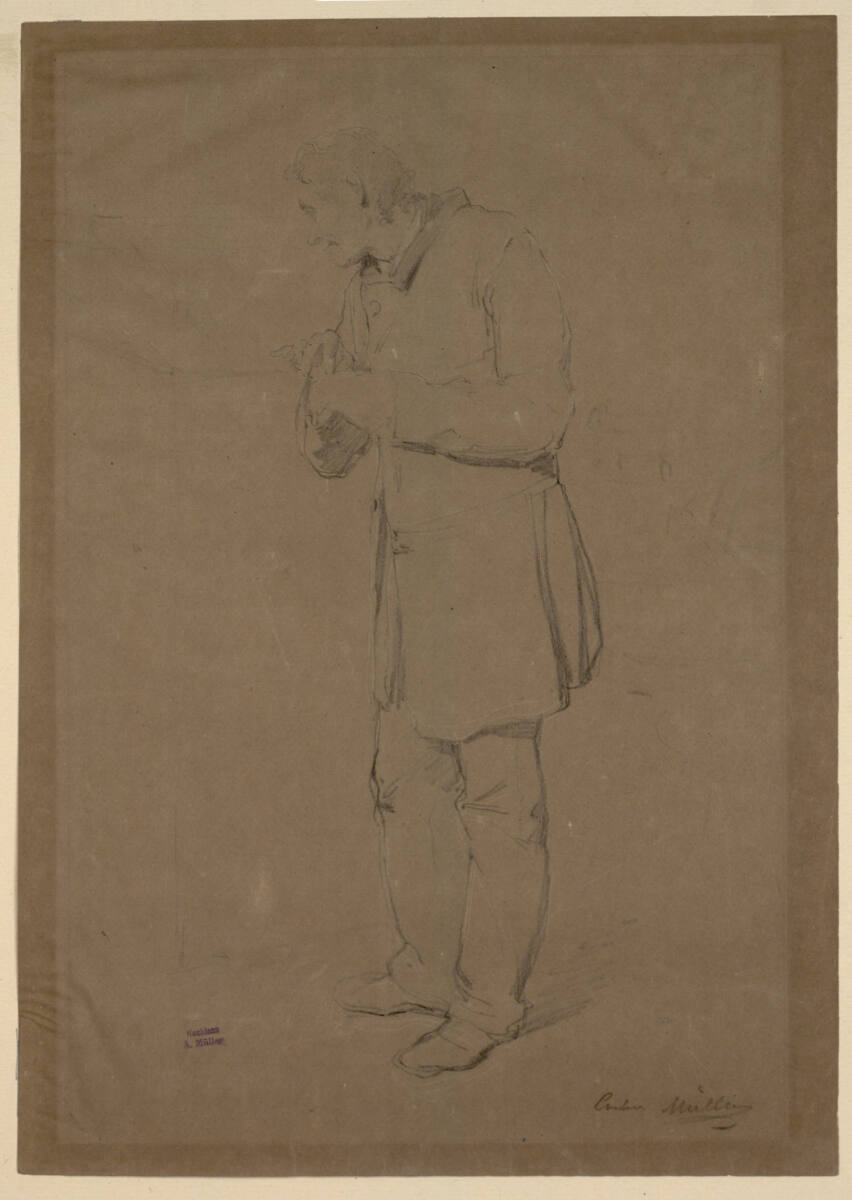 Stehender Bauer mit Schnupftabaksbeutel, Anton Müller