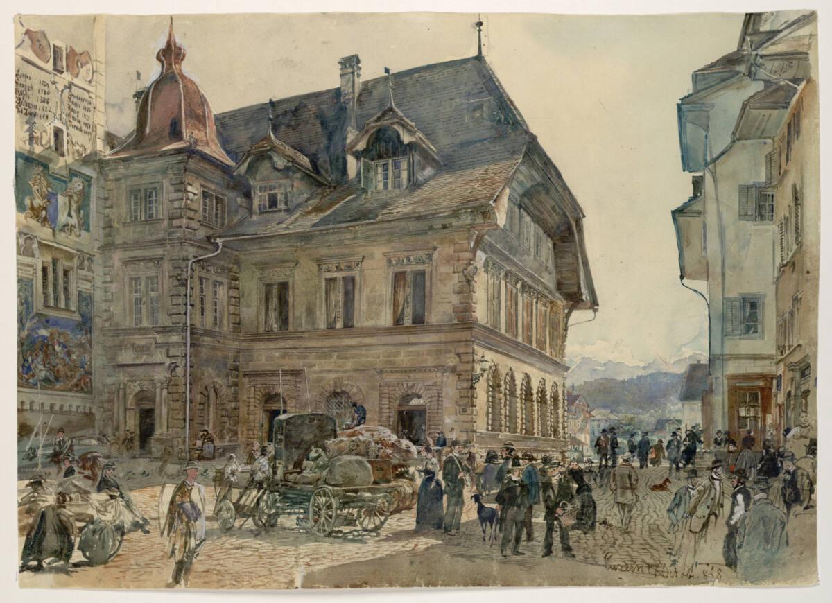 Rudolf von Alt, Straße in Luzern, Inv. Nr.: 30936