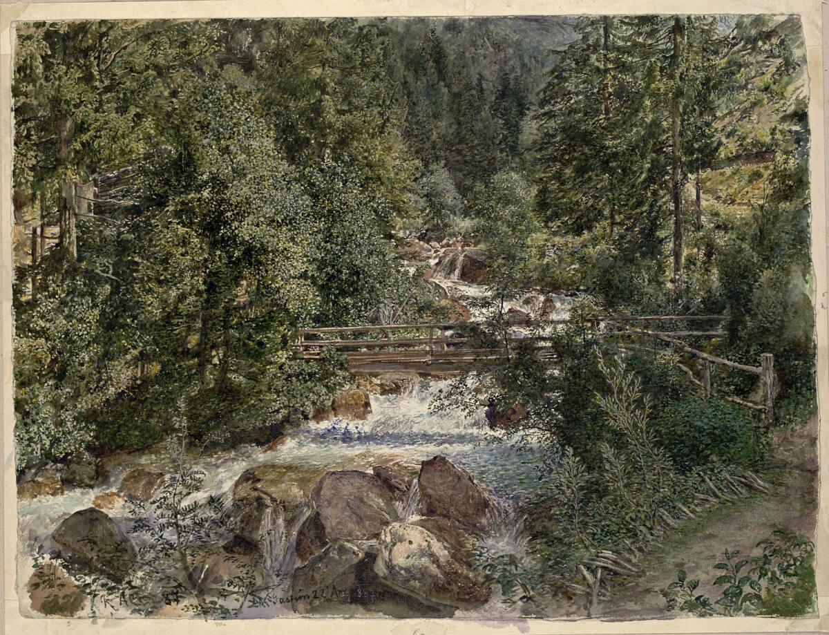 Rudolf von Alt, Der Kötschachbach in Gastein, Inv. Nr.: 30938