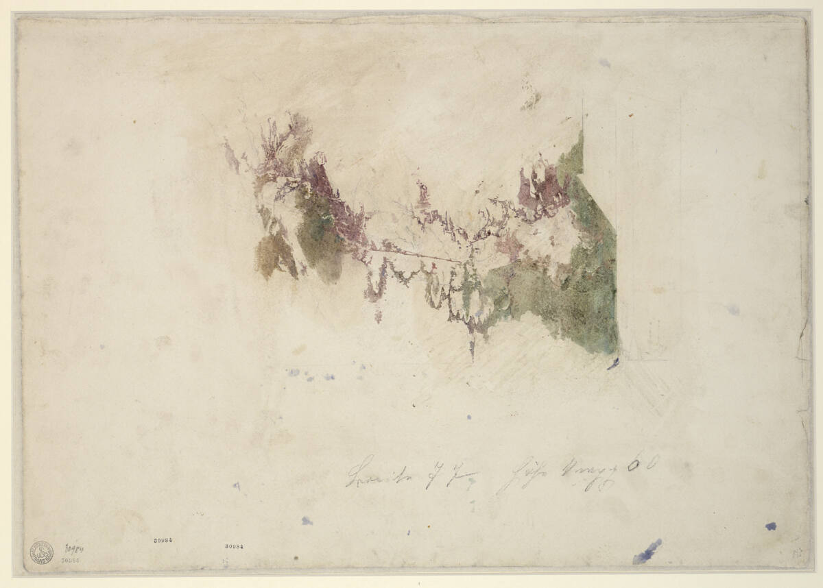 Skizze einer Landschaft, Rudolf von Alt, 1897